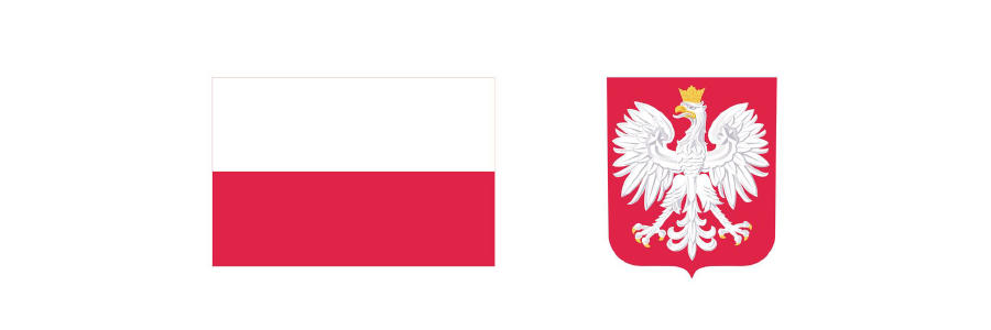 Flaga i godło Rzeczpospolitej Polskiej